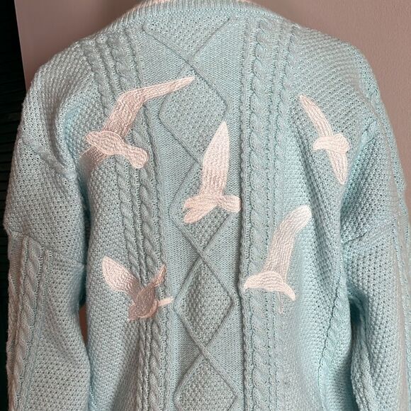 Turquoise Blue 1989 Cable inspired Cardigan made famous by Taylor Swift - small - Picture 8 of 8